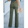 imageSidefeel Womens Wide Leg Jeans Casual High Waisted Straight Zimbaplatinum Denim Pants with PocketsGreen