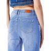 imageSidefeel Womens Wide Leg Jeans Casual High Waisted Straight Zimbaplatinum Denim Pants with PocketsIceland Blue
