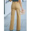 imageSidefeel Womens Wide Leg Jeans Casual High Waisted Straight Zimbaplatinum Denim Pants with PocketsKhaki