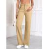 imageSidefeel Womens Wide Leg Jeans Casual High Waisted Straight Zimbaplatinum Denim Pants with PocketsKhaki