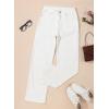 imageSidefeel Womens Wide Leg Jeans Casual High Waisted Straight Zimbaplatinum Denim Pants with PocketsWhite