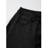 imageSidefeel Womens Wide Leg Jeans High Waisted Strechy Raw Hem Zimbaplatinum Denim PantsBlack
