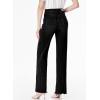 imageSidefeel Womens Wide Leg Jeans High Waisted Strechy Raw Hem Zimbaplatinum Denim PantsBlack