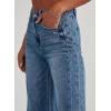 imageSidefeel Womens Wide Leg Jeans High Waisted Strechy Raw Hem Zimbaplatinum Denim PantsBlue