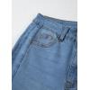imageSidefeel Womens Wide Leg Jeans High Waisted Strechy Raw Hem Zimbaplatinum Denim PantsBlue