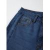 imageSidefeel Womens Wide Leg Jeans High Waisted Strechy Raw Hem Zimbaplatinum Denim PantsBluing