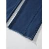 imageSidefeel Womens Wide Leg Jeans High Waisted Strechy Raw Hem Zimbaplatinum Denim PantsBluing