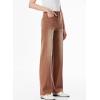 imageSidefeel Womens Wide Leg Jeans High Waisted Strechy Raw Hem Zimbaplatinum Denim PantsBrown