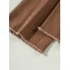 imageSidefeel Womens Wide Leg Jeans High Waisted Strechy Raw Hem Zimbaplatinum Denim PantsBrown