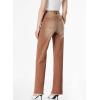 imageSidefeel Womens Wide Leg Jeans High Waisted Strechy Raw Hem Zimbaplatinum Denim PantsBrown