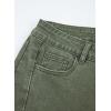imageSidefeel Womens Wide Leg Jeans High Waisted Strechy Raw Hem Zimbaplatinum Denim PantsGreen