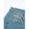 imageSidefeel Womens Wide Leg Jeans High Waisted Strechy Raw Hem Zimbaplatinum Denim PantsLight Retro Blue