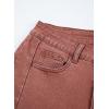 imageSidefeel Womens Wide Leg Jeans High Waisted Strechy Raw Hem Zimbaplatinum Denim PantsMineral Red