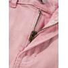 imageSidefeel Womens Wide Leg Jeans High Waisted Strechy Raw Hem Zimbaplatinum Denim PantsPink
