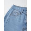 imageSidefeel Womens Wide Leg Jeans High Waisted Strechy Raw Hem Zimbaplatinum Denim PantsSky Blue