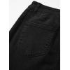 imageSidefeel Womens Wide Leg Jeans High Waisted Strechy Raw Hem Zimbaplatinum Denim PantsSolid Black