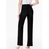 imageSidefeel Womens Wide Leg Jeans High Waisted Strechy Raw Hem Zimbaplatinum Denim PantsSolid Black