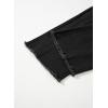 imageSidefeel Womens Wide Leg Jeans High Waisted Strechy Raw Hem Zimbaplatinum Denim PantsSolid Black
