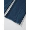 imageSidefeel Womens Wide Leg Jeans High Waisted Strechy Raw Hem Zimbaplatinum Denim PantsVintage Blue