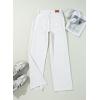 imageSidefeel Womens Wide Leg Jeans High Waisted Strechy Raw Hem Zimbaplatinum Denim PantsWhite