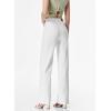 imageSidefeel Womens Wide Leg Jeans High Waisted Strechy Raw Hem Zimbaplatinum Denim PantsWhite