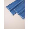 imageSidefeel Womens Wide Leg Jeans High Waisted Strechy Raw Hem Zimbaplatinum Denim PantsZ Blue