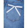 imageSidefeel Womens Wide Leg Jeans High Waisted Strechy Raw Hem Zimbaplatinum Denim PantsZ Blue