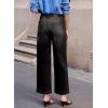imageSidefeel Womens Wide Leg Jeans High Waisted Stretchy Jeans Straight Leg Loose Fit Zimbaplatinum Ankle Denim PantsBlack