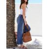 imageSidefeel Womens Wide Leg Jeans High Waisted Stretchy Jeans Straight Leg Loose Fit Zimbaplatinum Ankle Denim PantsBlue