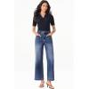 imageSidefeel Womens Wide Leg Jeans High Waisted Stretchy Jeans Straight Leg Loose Fit Zimbaplatinum Ankle Denim PantsBluing