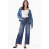 imageSidefeel Womens Wide Leg Jeans High Waisted Stretchy Jeans Straight Leg Loose Fit Zimbaplatinum Ankle Denim PantsBluing