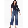 imageSidefeel Womens Wide Leg Jeans High Waisted Stretchy Jeans Straight Leg Loose Fit Zimbaplatinum Ankle Denim PantsBluing
