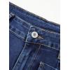 imageSidefeel Womens Wide Leg Jeans High Waisted Stretchy Jeans Straight Leg Loose Fit Zimbaplatinum Ankle Denim PantsDark Blue