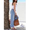 imageSidefeel Womens Wide Leg Jeans High Waisted Stretchy Jeans Straight Leg Loose Fit Zimbaplatinum Ankle Denim PantsIceland Blue