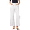 imageSidefeel Womens Wide Leg Jeans High Waisted Stretchy Jeans Straight Leg Loose Fit Zimbaplatinum Ankle Denim PantsWhite