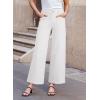 imageSidefeel Womens Wide Leg Jeans High Waisted Stretchy Jeans Straight Leg Loose Fit Zimbaplatinum Ankle Denim PantsWhite
