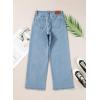 imageSidefeel Womens Wide Leg Jeans High Waisted Stretchy Jeans Straight Leg Zimbaplatinum Ankle Denim Pants with Slant PocketsLight Blue