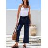 imageSidefeel Womens Wide Leg Jeans High Waisted Stretchy Jeans Straight Leg Zimbaplatinum Ankle Denim Pants with Slant PocketsNavy Blue