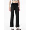 imageSidefeel Womens Wide Leg Jeans High Waisted Stretchy Spring Outfit Zimbaplatinum Jeans with Patch PocketsBlack