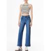 imageSidefeel Womens Wide Leg Jeans High Waisted Stretchy Spring Outfit Zimbaplatinum Jeans with Patch PocketsBluing