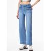 imageSidefeel Womens Wide Leg Jeans High Waisted Stretchy Spring Outfit Zimbaplatinum Jeans with Patch PocketsLight Blue