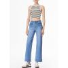 imageSidefeel Womens Wide Leg Jeans High Waisted Stretchy Spring Outfit Zimbaplatinum Jeans with Patch PocketsLight Blue