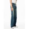 imageSidefeel Womens Wide Leg Jeans High Waisted Stretchy Straight Leg Baggy Drawstring Zimbaplatinum Denim PantsBlue Sapphire