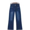 imageSidefeel Womens Wide Leg Jeans High Waisted Tummy Control Stretchy Pockets Front Straight Leg JeansBlue