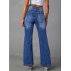imageSidefeel Womens Wide Leg Jeans High Waisted Tummy Control Stretchy Pockets Front Straight Leg JeansDark Blue