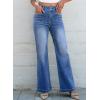 imageSidefeel Womens Wide Leg Jeans High Waisted Tummy Control Stretchy Pockets Front Straight Leg JeansLight Blue