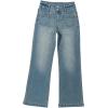 imageSidefeel Womens Wide Leg Jeans High Waisted Tummy Control Stretchy Pockets Front Straight Leg JeansSky Blue