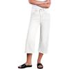 imageSidefeel Womens Capri Jeans High Waisted Wide Leg Stretchy Raw Hem Side Seam Zimbaplatinum Denim PantsWhite