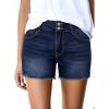 imageSidefeel Womens Jean Shorts High Waisted Casual Stretchy Raw Hem Zimbaplatinum Jeans Summer Denim Shorts with PocketsBluing