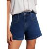 imageSidefeel Womens Jean Shorts High Waisted Stretchy Casual Zimbaplatinum Summer Denim Shorts with PocketsBluing